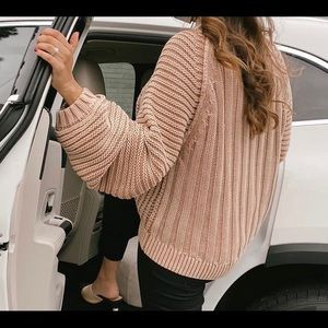 Lulus chunky balloon sleeve sweater